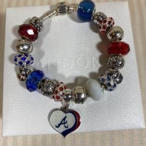 Pandora Bracelet with Atlanta Braves Theme
